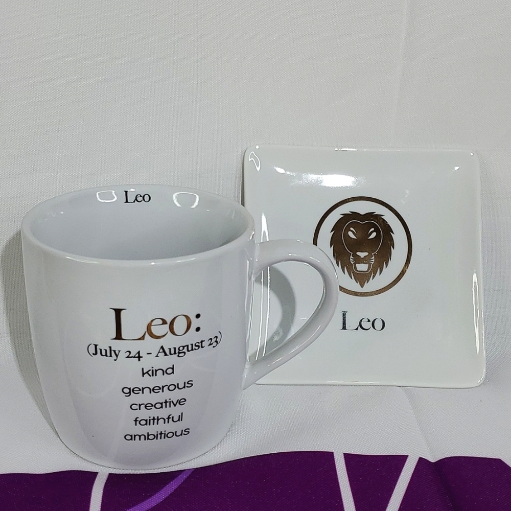 NEW in box, Mug and Trinket Tray Set - Zodiac Sign - Leo
